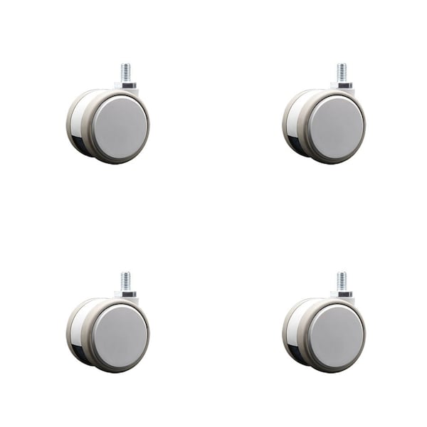 Service Caster 2.375 Inch MRI Safe Casters, 3/8 Inch Threaded Stem, Set of 4, 4PK SCC-TS02S60-TPR-GRY-381634-MRI-4 - main